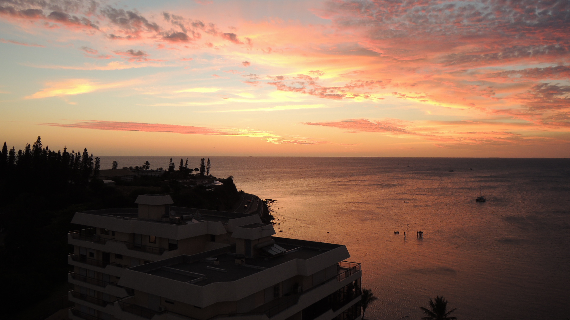 Coucher de soleil sur la baie des Citrons
